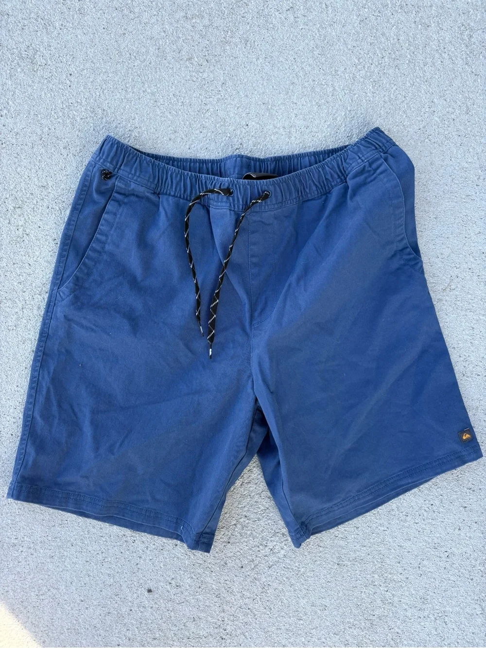 Quiksilver Men's Blue Elastic-Waist Swim Hybrids